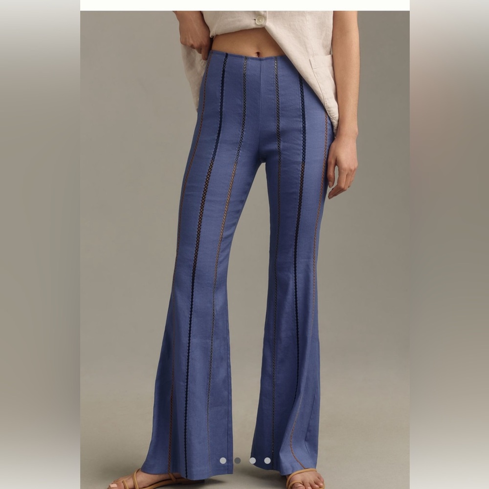 Anthropologie. Size 10 boho, flare denim pants with Tags on!